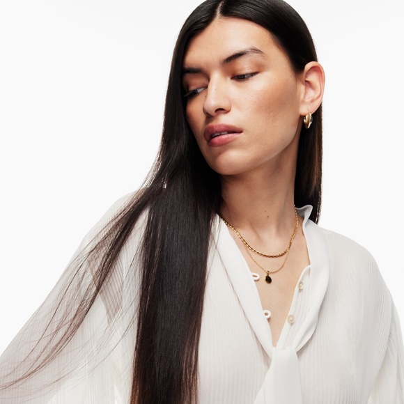 Aritzia Wilfred⎜BARBARA BLOUSE⎜LIGHT BIRCH - Picture 3 of 16